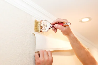 Pose de papier peint à Bonvillaret — revêtements muraux et toiles de verre